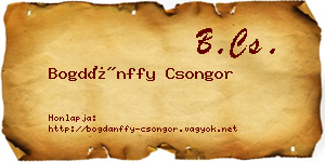 Bogdánffy Csongor névjegykártya