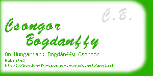 csongor bogdanffy business card