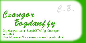 csongor bogdanffy business card